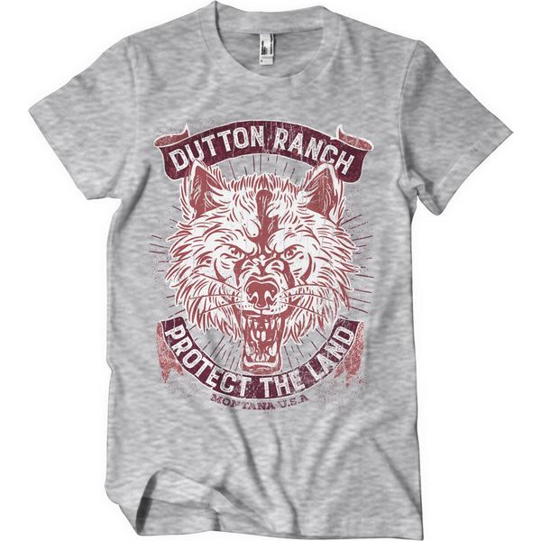 Dutton Ranch - Maglietta "Protect The Land"" - Medium - Heathergrey"-image
