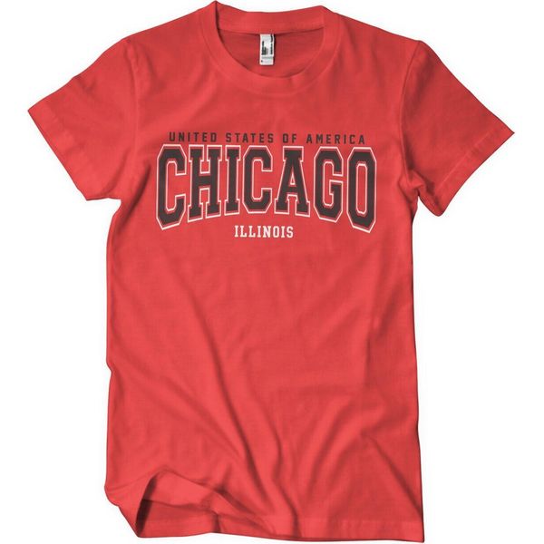 Maglietta Chicago - Illinois - Grande - Rosso-image