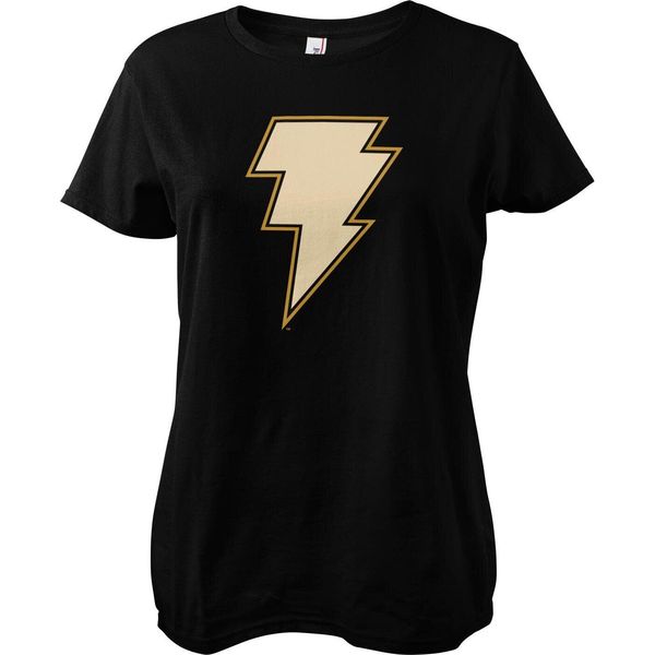 Black Adam - Maglietta Femminile Con Logo Del Fulmine - Piccola - Nero-image