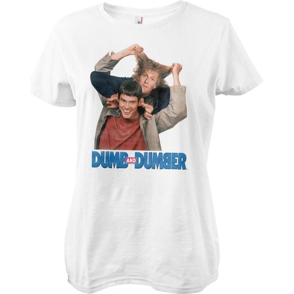 Maglietta Femminile Con Poster Lavato Di Dumb And Dumber - Piccola - Bianco-image