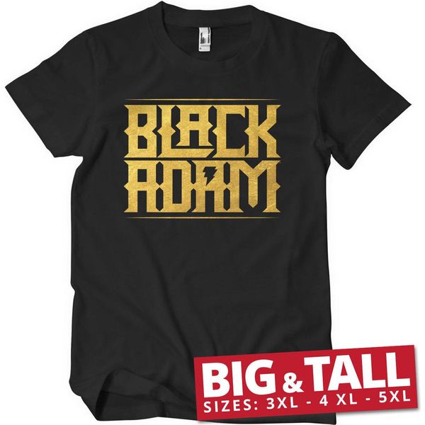 Maglietta Black Adam Gold Logo Big & Tall - 5XL - Nero-image