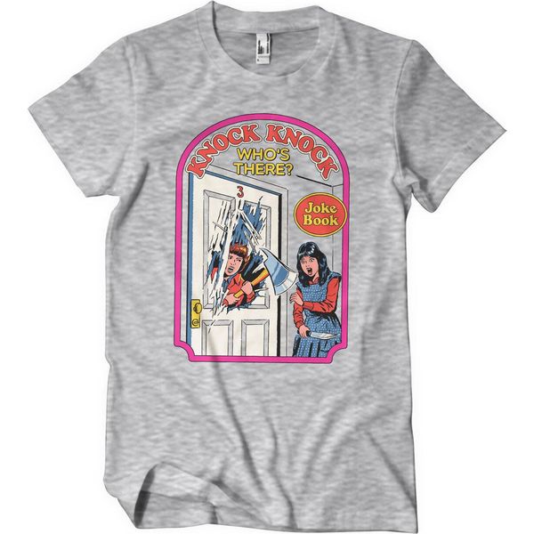 Maglietta Knock Knock Who's There - Medium - Heathergrey-image
