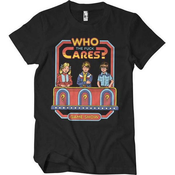 Maglietta Who The F*Ck Cares - Grande - Nero-image