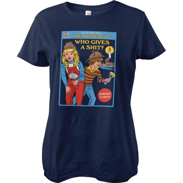 Il Mistero Di Chi Se Ne Frega Della Maglietta Femminile - Piccolo - Navy-image