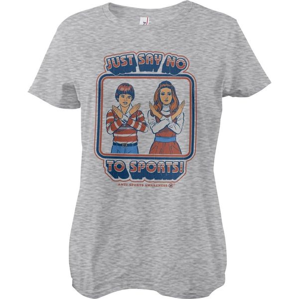 Maglietta Femminile Just Say No To Sports - Small - Heathergrey-image