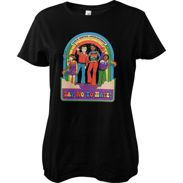 Say No To Hate Girly Tee - Small - Nero-image