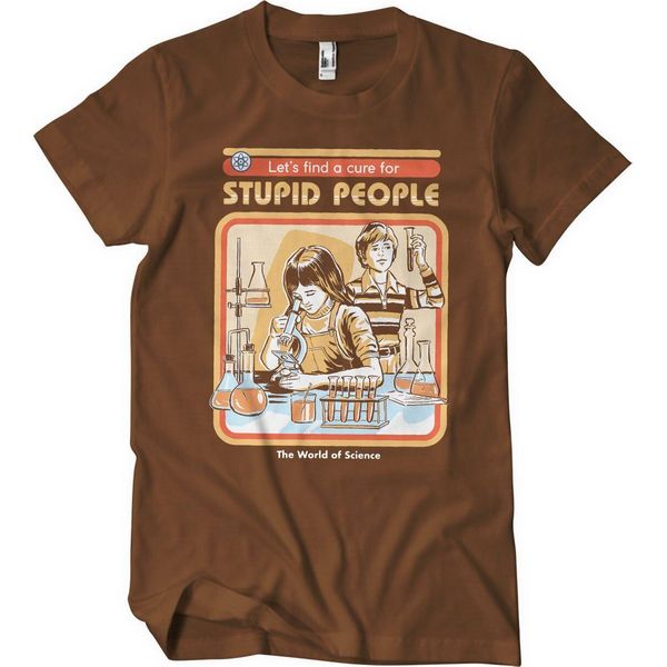 Maglietta Cure For Stupid People - Xx-Large - Marrone-image