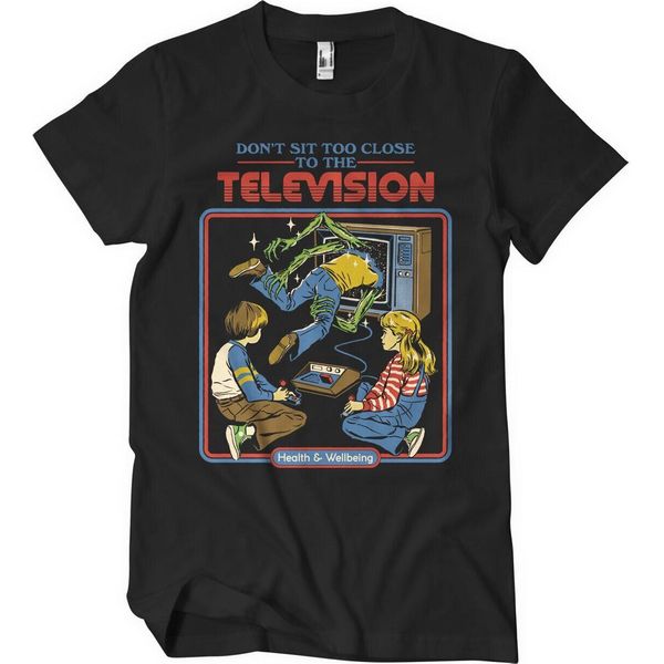 Maglietta "Non Sedetevi Troppo Vicino Alla Televisione"" - Xx-Large - Nero"-image
