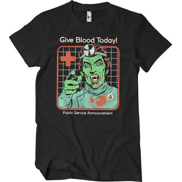 Maglietta Give Blood Today - X-Large - Nero-image