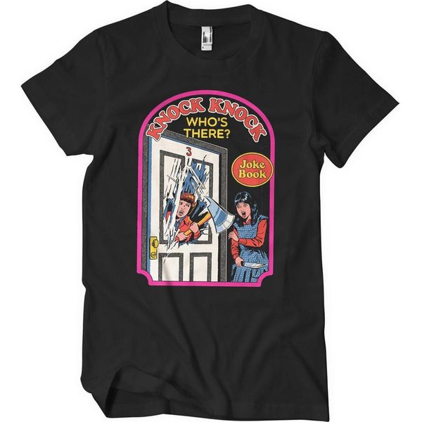 Maglietta Knock Knock Who's There - Xx-Large - Nero-image