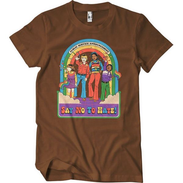 Maglietta Say No To Hate - Xx-Large - Marrone-image