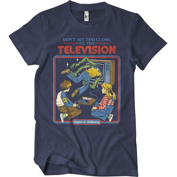 Maglietta "Don't Sit Too Close To The Television"" - Medium - Navy"-image