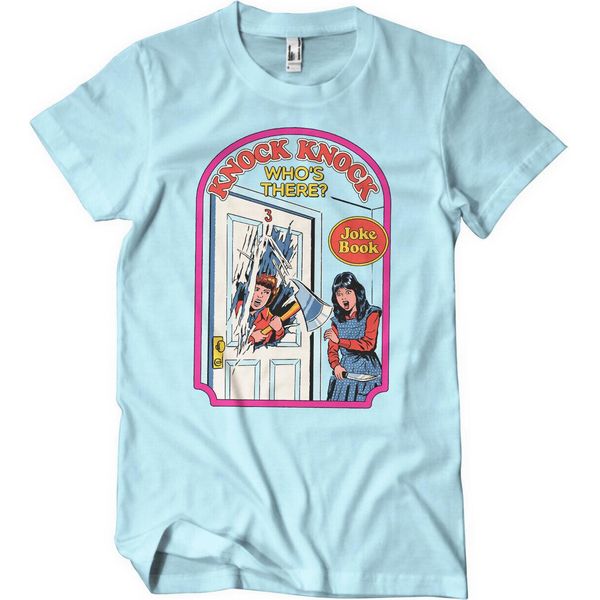 Maglietta Knock Knock Who's There - Medium - Skyblue-image