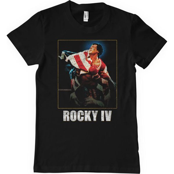 Maglietta Rocky Iv Washed Cover - Media - Nero-image