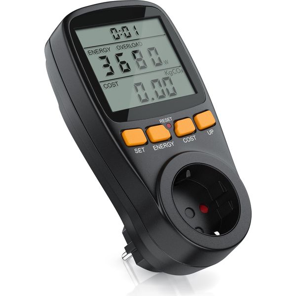 Brandson - Contatore Digitale Dei Costi Energetici - Contatore Di Elettricità, Display Dei Costi Energetici - Presa Per Contatore Di Elettricità - 3680W - Contatore Di Energia Con Protezione Integrata Contro I Contatti Accidentali-image