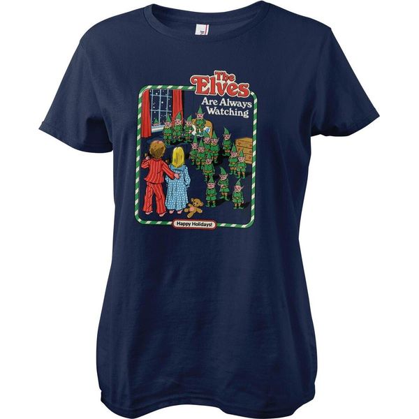 Maglietta Da Donna "Gli Elfi Ci Guardano"" - Small - Navy"-image