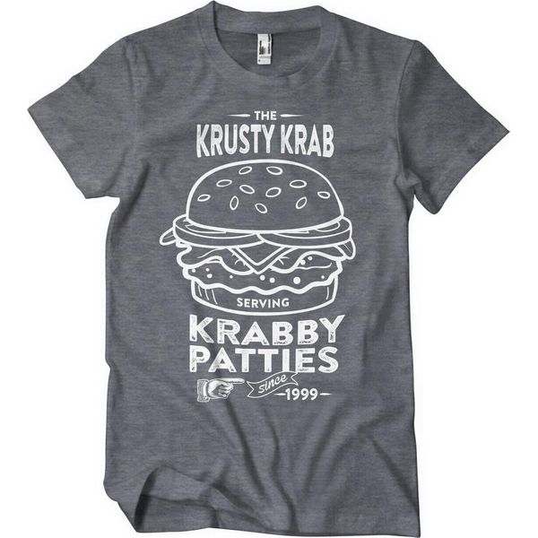 Maglietta The Krusty Krab Serving Krabby Patties - Large - Darkheather-image