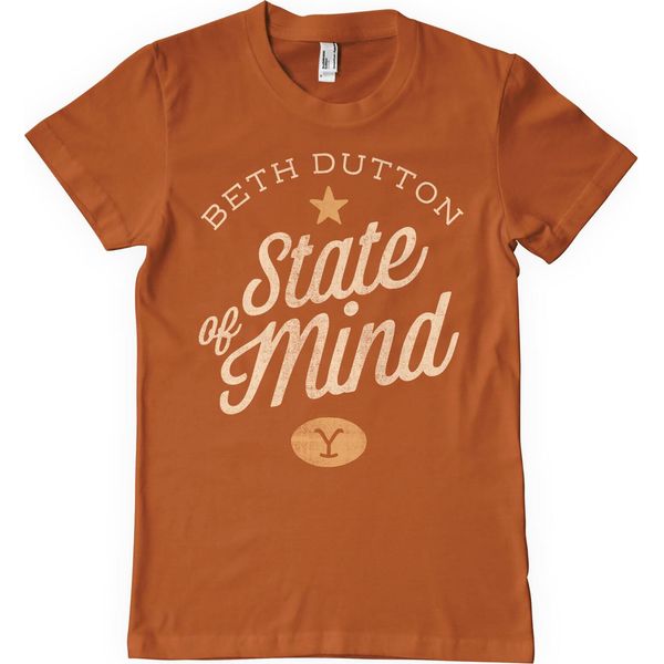 Maglietta Beth Dutton State Of Mind - Large - Burntorange-image