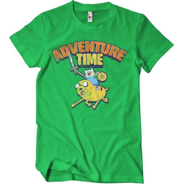Maglietta Adventure Time Lavata - X-Large - Verde-image