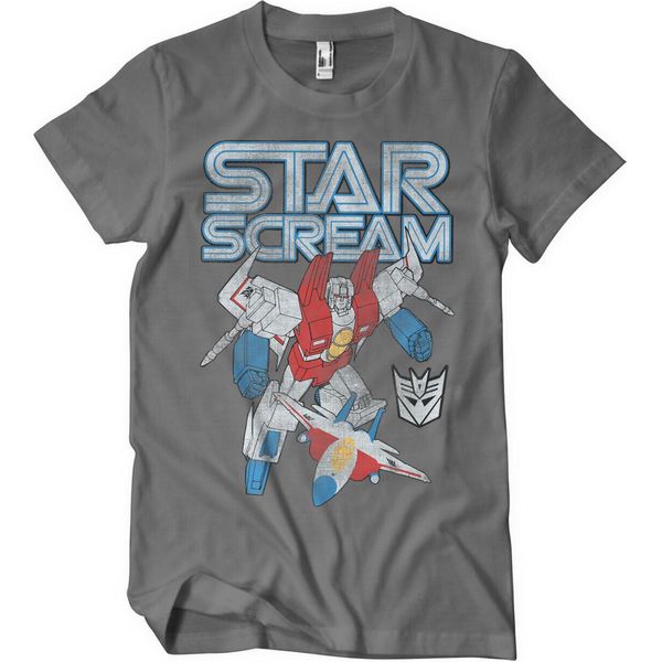 Maglietta Starscream Lavata - Grande - Grigio Scuro-image