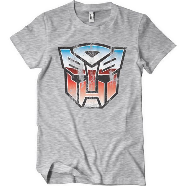 Maglietta Con Scudo Autobot Invecchiato - Small - Heathergrey-image