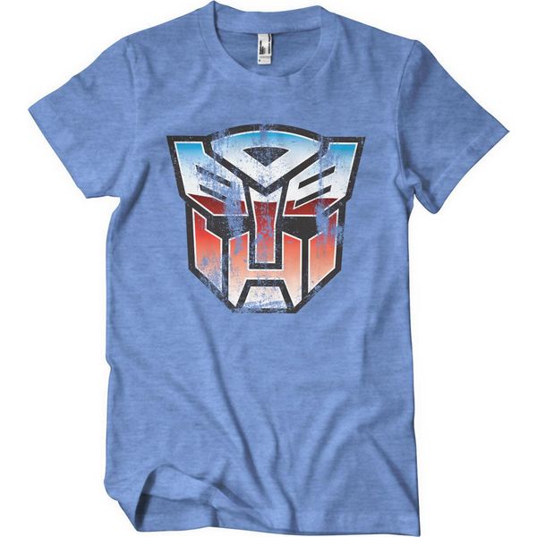Maglietta Con Scudo Autobot Invecchiato - Media - Blueheather-image