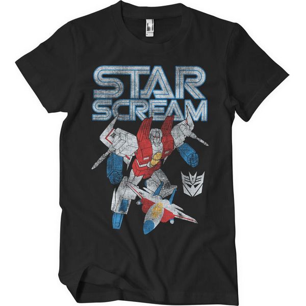 Maglietta Starscream Lavata - Xx-Large - Nero-image