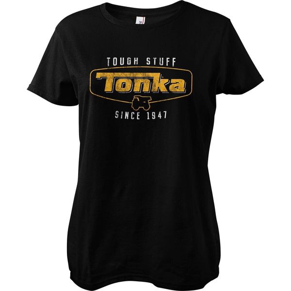 Tonka Tough Stuff - Maglietta Femminile Lavata - Piccola - Nero-image