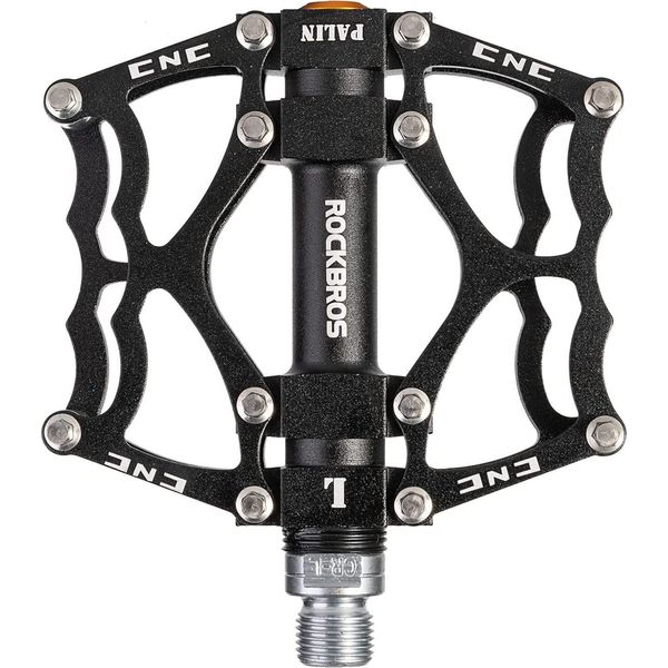 Rockbros Pedali Per Bicicletta Pedali Mtb Da 9/16 Di Pollice, Con Cuscinetti Sigillati, Neri-image