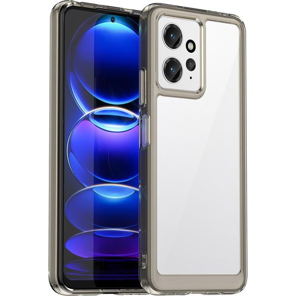 Custodia Per Xiaomi Redmi Note 12 4G Trasparente, Antiurto Custodia Protettiva In Silicone Tpu Grigio-image