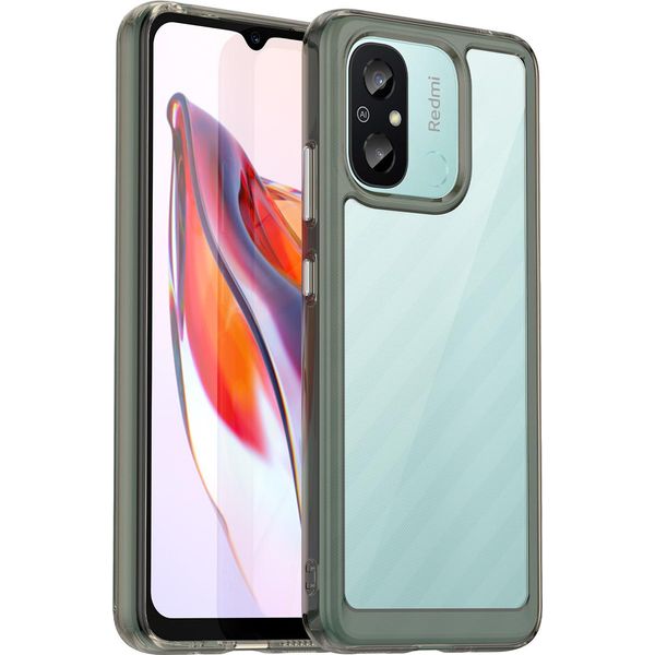 Custodia Per Xiaomi Redmi 12C Trasparente, Antiurto Custodia Protettiva In Silicone Tpu Grigio-image