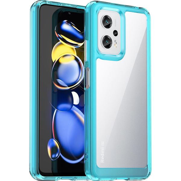 Custodia Per Xiaomi Poco X4 Gt Trasparente, Antiurto Custodia Protettiva In Silicone Tpu Azzurro-image