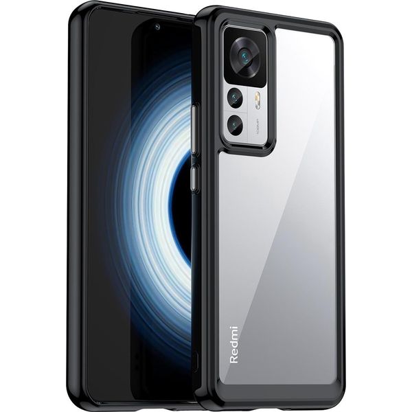 Custodia Per Xiaomi Redmi K50 Ultra Trasparente, Antiurto Tpu Silicone Custodia Protettiva Nero-image
