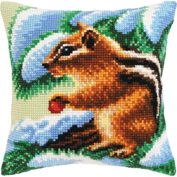 Set Di Cuscini A Punto Croce Cda "Chipmunk"", Stampato, 40X40Cm"-image
