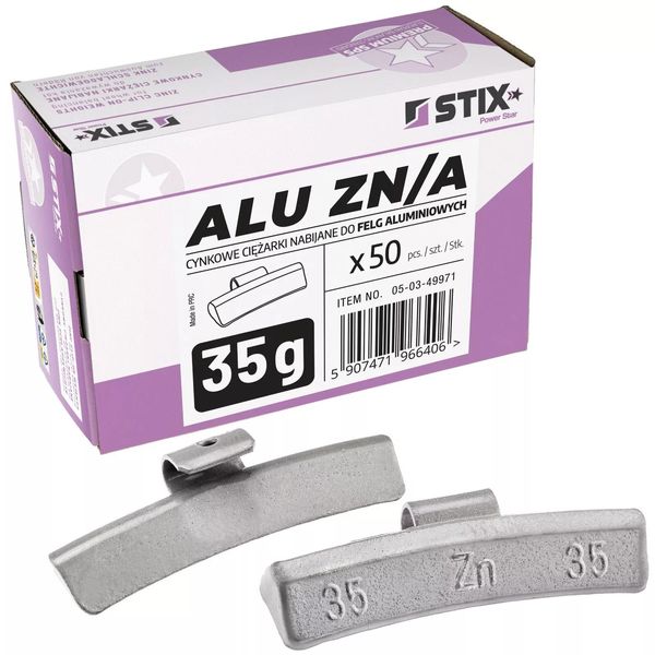 Pesi Stix Zn/A 50X35G, Rivestimento In Plastica, Pesi Di Bilanciamento-image