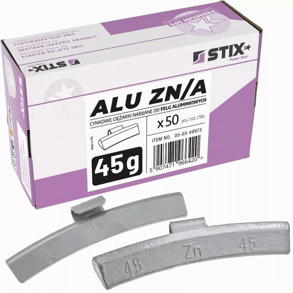 Pesi Stix Zn/A 50X45G, Rivestimento In Plastica, Pesi Di Bilanciamento-image