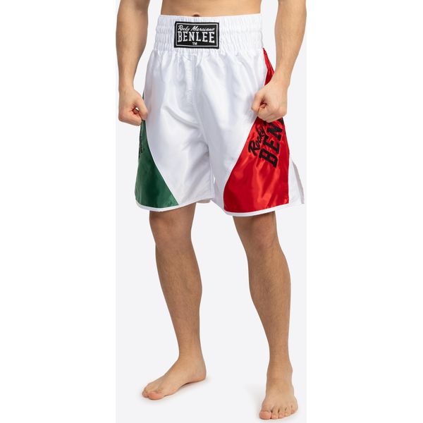 Pantaloncini Da Boxe Da Uomo Bonaventure Bianco/Verde/Rosso Xs Benlee-image
