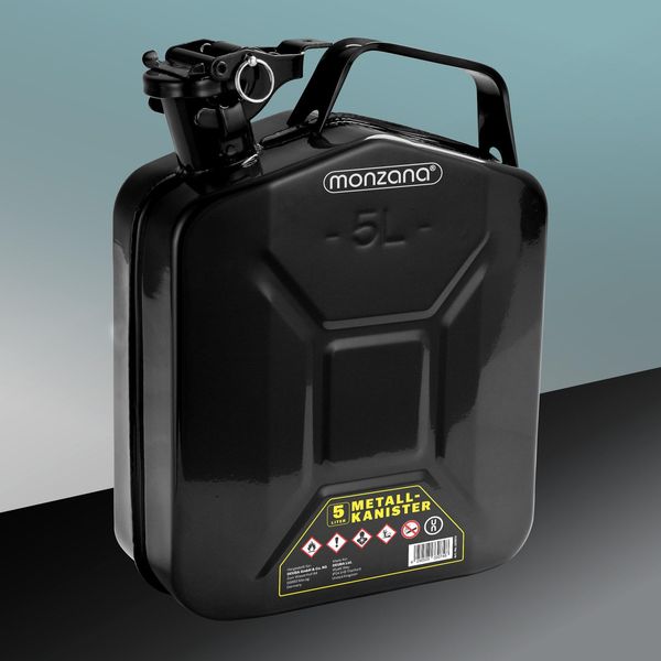 Monzana® Tanica Benzina Da 5 L Chiusura Di Sicurezza Approvazione Onu Tanica Di Gasolio In Metallo Contenitore Acciaio Carburante-image