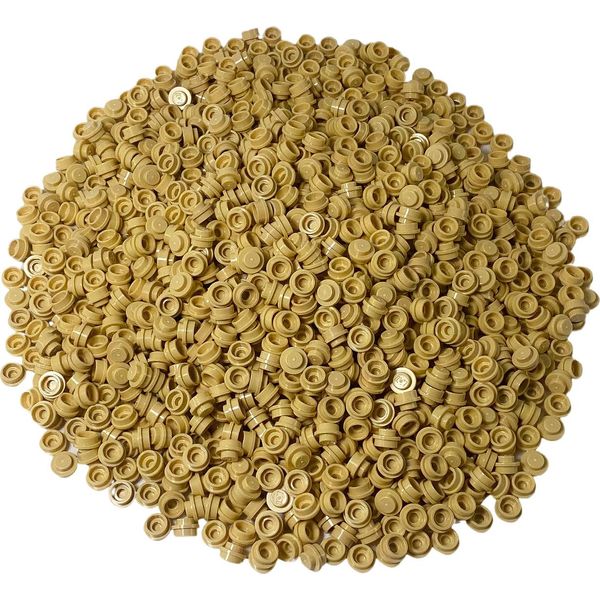 Lego® 1X1 Piastre Rotonde Beige Chiaro - 4073 Nuovo! Quantità 250X-image