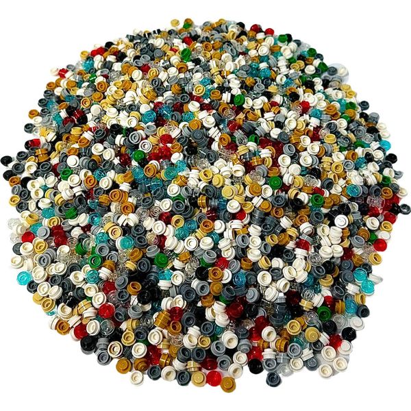 Lego® 1X1 Piastre Rotonde Colorate Miste - 4073 Nuovo! Quantità 100X-image