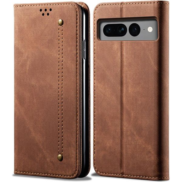 Custodia Google Pixel 8 Pro, Custodia A Portafoglio In Pelle Con Chiusura Magnetica E Supporto Per Google Pixel 8 Pro Marrone-image