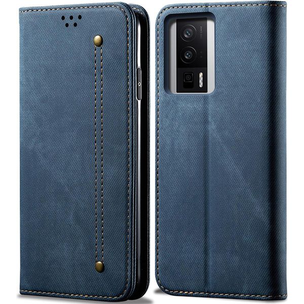 Xiaomi Poco F5 Pro Cover, Custodia In Pelle A Portafoglio Flip Bookstyle Con Supporto Per Xiaomi Poco F5 Pro / Redmi K60 / K60 Pro Blu-image