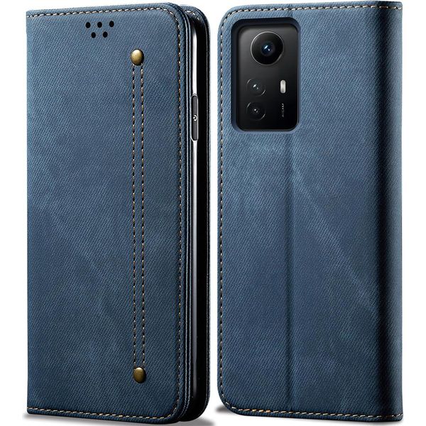 Custodia Redmi Note 12S, Custodia A Portafoglio In Pelle Con Chiusura Magnetica E Supporto Per Xiaomi Redmi Note 12S Blu-image