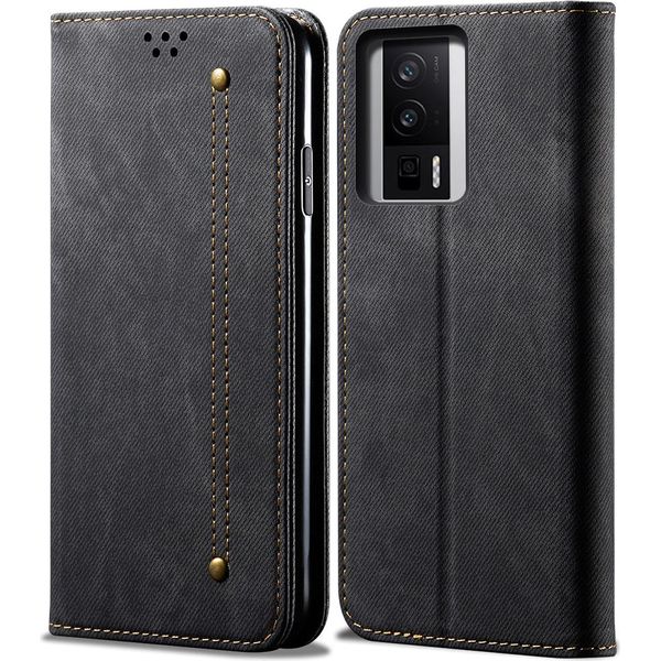 Xiaomi Poco F5 Pro Case, Custodia A Portafoglio In Pelle Con Chiusura Magnetica E Supporto Per Xiaomi Poco F5 Pro / Redmi K60 / K60 Pro Nero-image