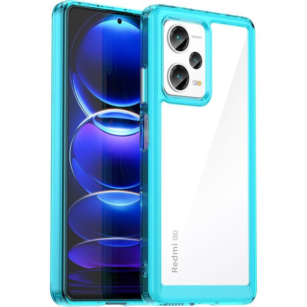 Custodia Per Xiaomi Redmi Note 12 Pro+ Trasparente, Antiurto Custodia Protettiva In Silicone Tpu Azzurro-image