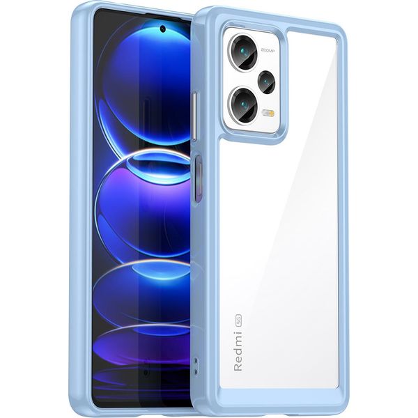 Custodia Per Xiaomi Redmi Note 12 Pro+ Trasparente, Antiurto Tpu Silicone Custodia Protettiva Blu-image