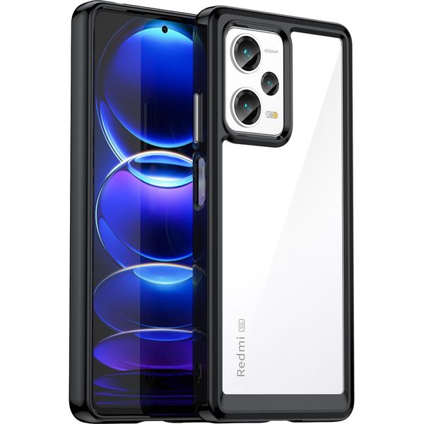 Custodia Per Xiaomi Redmi Note 12 Pro+ Trasparente, Antiurto Tpu Silicone Custodia Protettiva Nero-image