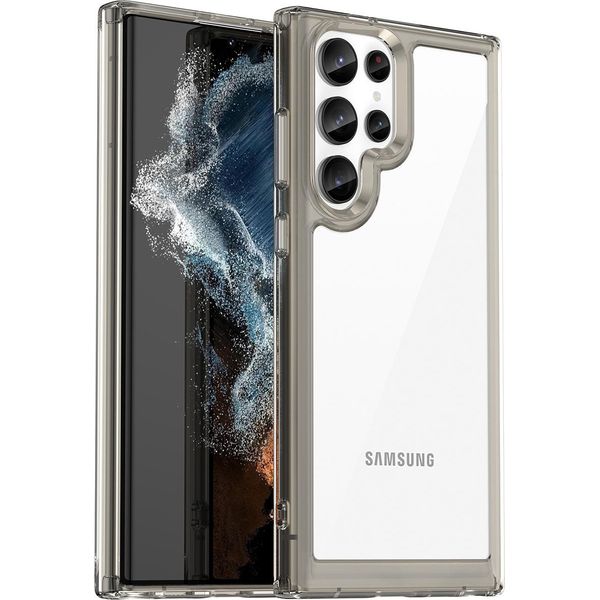 Custodia Per Samsung Galaxy S23 Custodia Protettiva In Silicone Tpu Ultra Trasparente E Antiurto Grigio-image
