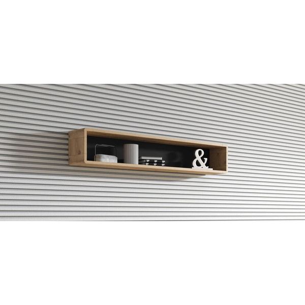 Scaffale A Muro Niket - Rovere Taurus / Nero-image