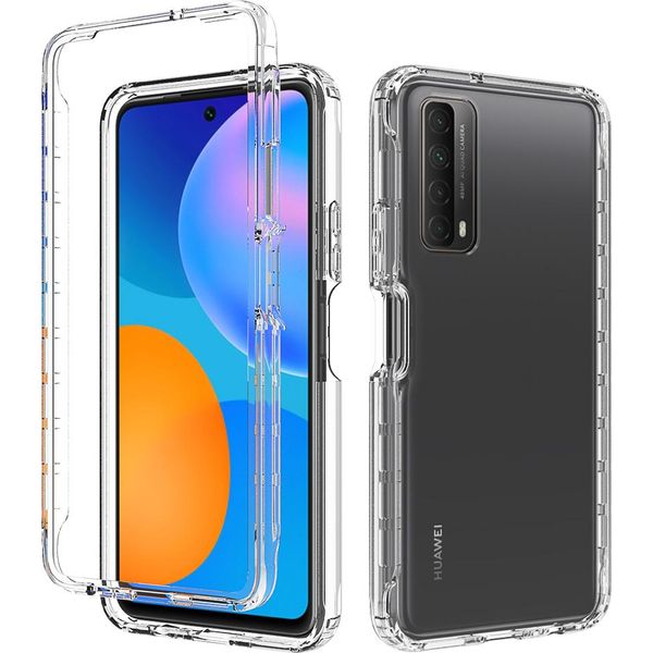Huawei P Smart 2021 Case, Hybrid Trasparente Posteriore Tpu Antiurto Custodia Protettiva Per Huawei P Smart 2021 Chiaro-image
